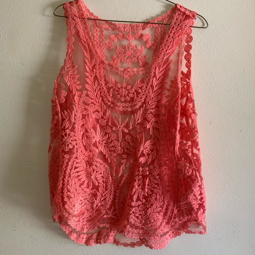 LACE OVERLAY SHIRT